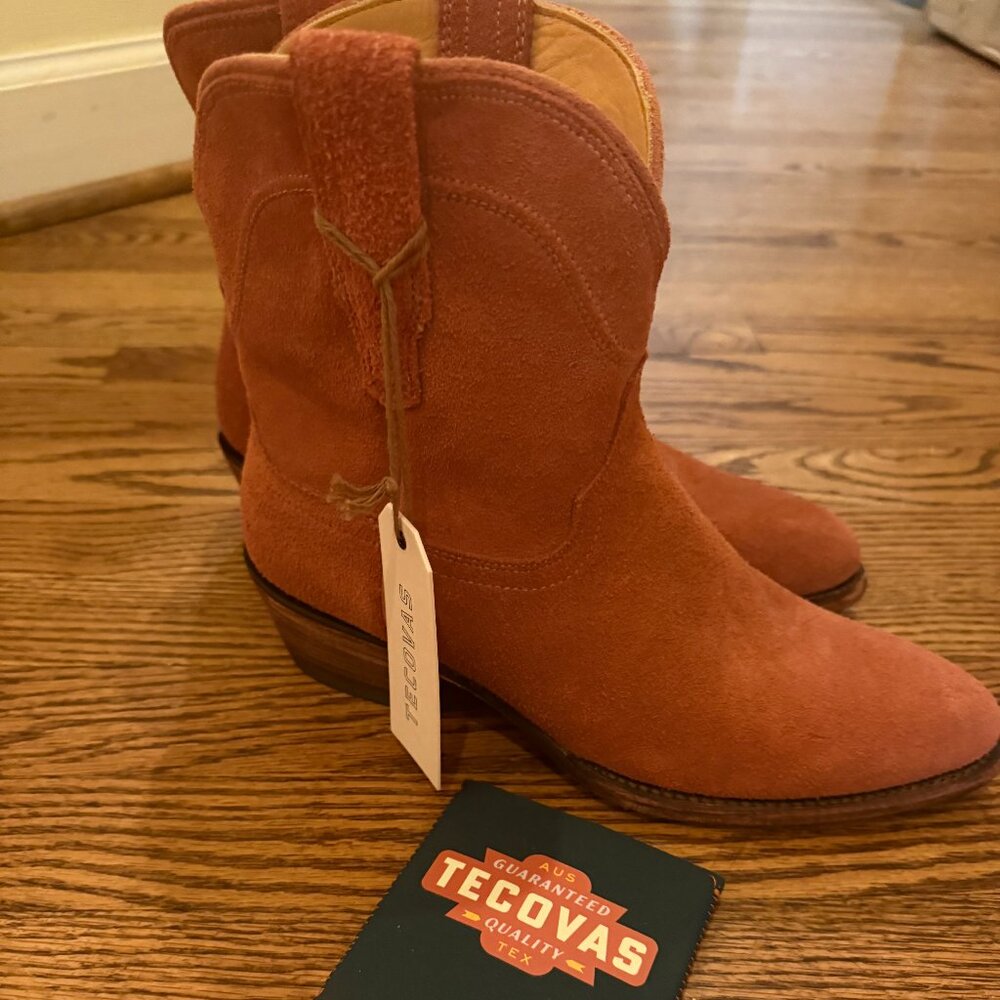 Tecovas The Lucy Cowgirl Water Resistant Suede Boots Women 9.5 B in Desert Rose